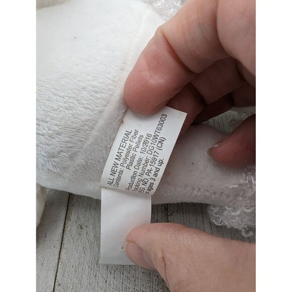 MVP White Poodle Plush Dog Glitter Eyes Stuffed Animal Toy Dog Fuzzy Plushie 7” - Picture 3 of 6